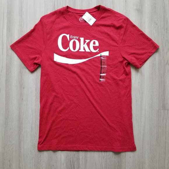 Coca-Cola T-Shirt Mens Medium Red NWT Enjoy Coke Graphic Tee Tagless Lightweight - Picture 1 of 7
